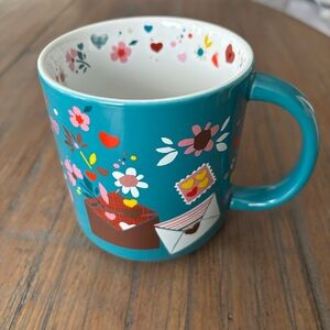 Starbucks 2023 Hearts and Flowers print 14 ounce ceramic mug